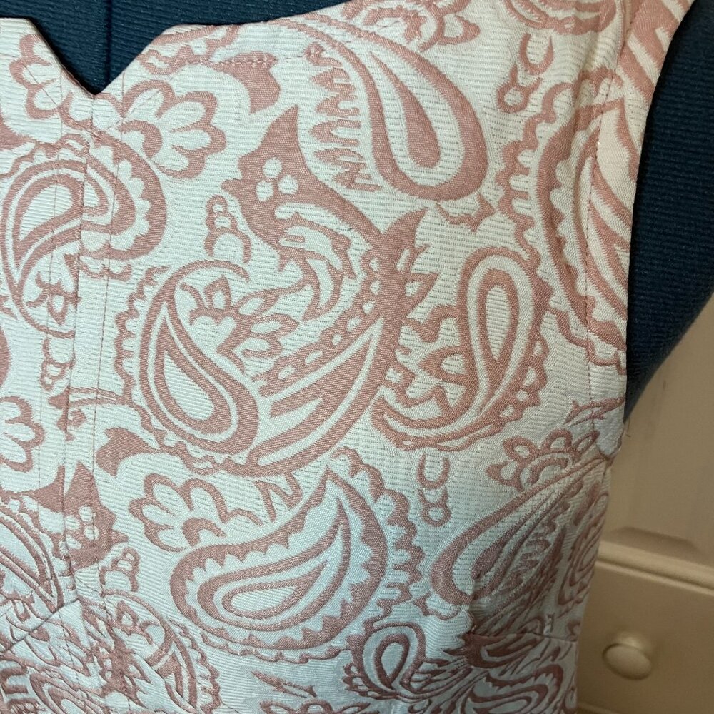 Victoria Beckham for Target Blush Pink Paisley Jacquard Dress Sz XS - Picture 6 of 8